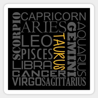 Taurus Zodiac Montage Sticker